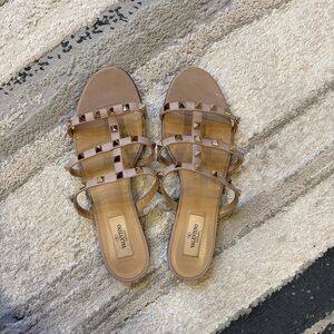 Valentino Women's Tan Studded Sandals